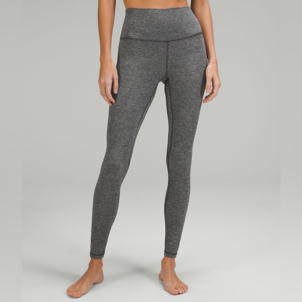 Heathered Graphite Grey Lululemon Align High-Rise leggings new with tag 28”
